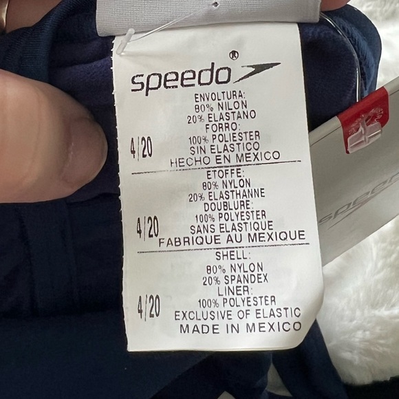 NWT Speedo Learn to Swim Navy One Piece Swimsuit Size 4/20 - Picture 4 of 6